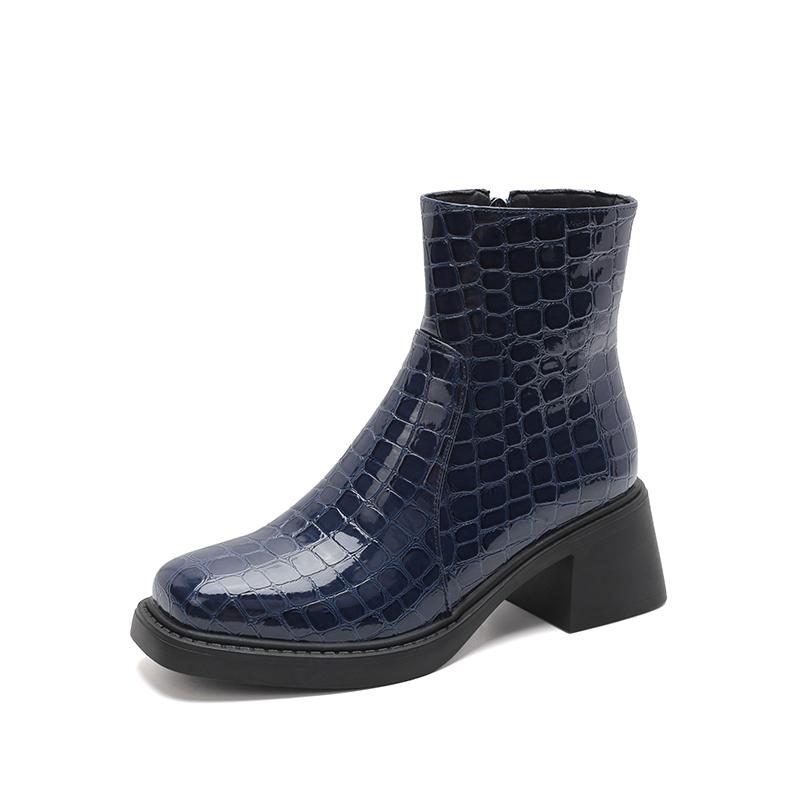 Fashion Gold Silver Women Chelsea Boots High-Top Size Zipper Round Toe Booties Platform High Heels Luxury Trendy Banquet Party Dress