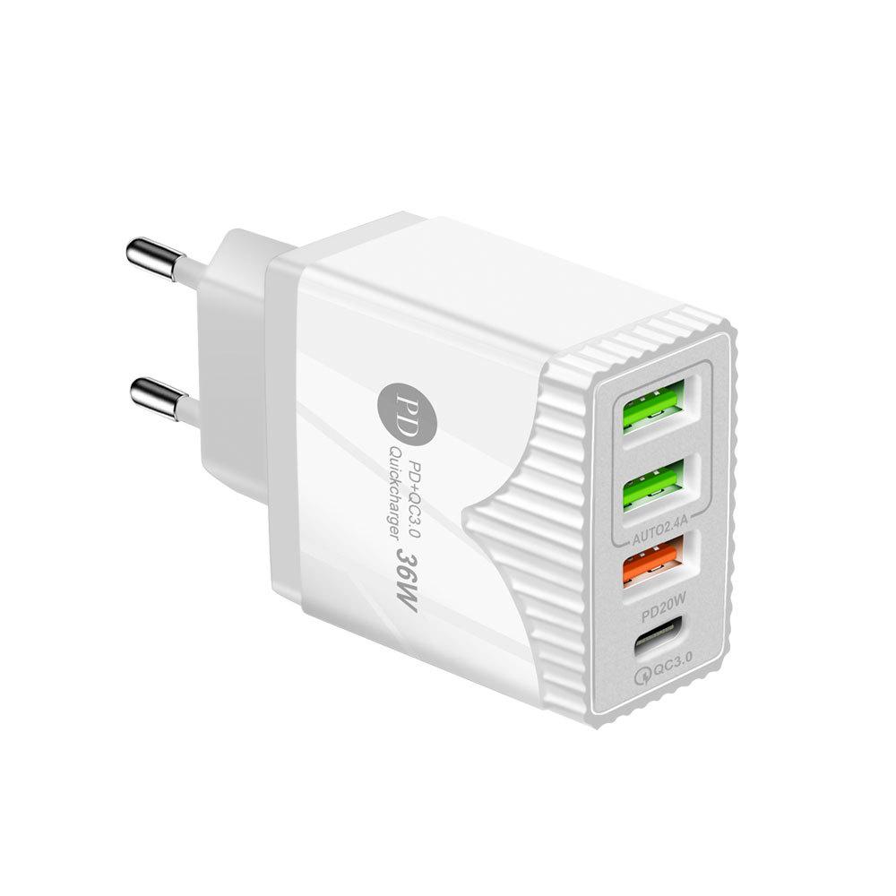 PD36W Fast Charger 5V/6.2A EU/UK QC3.0 Adapter