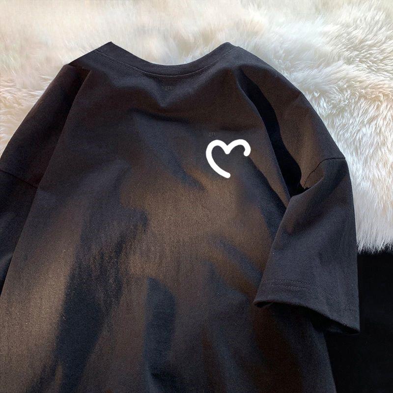 Heavy Duty Pure Cotton T-shirt Men's Summer New Style Hong Kong Style Trend Plus Size Round Neck Casual Versatile Top Short Sleeved Base Shirt