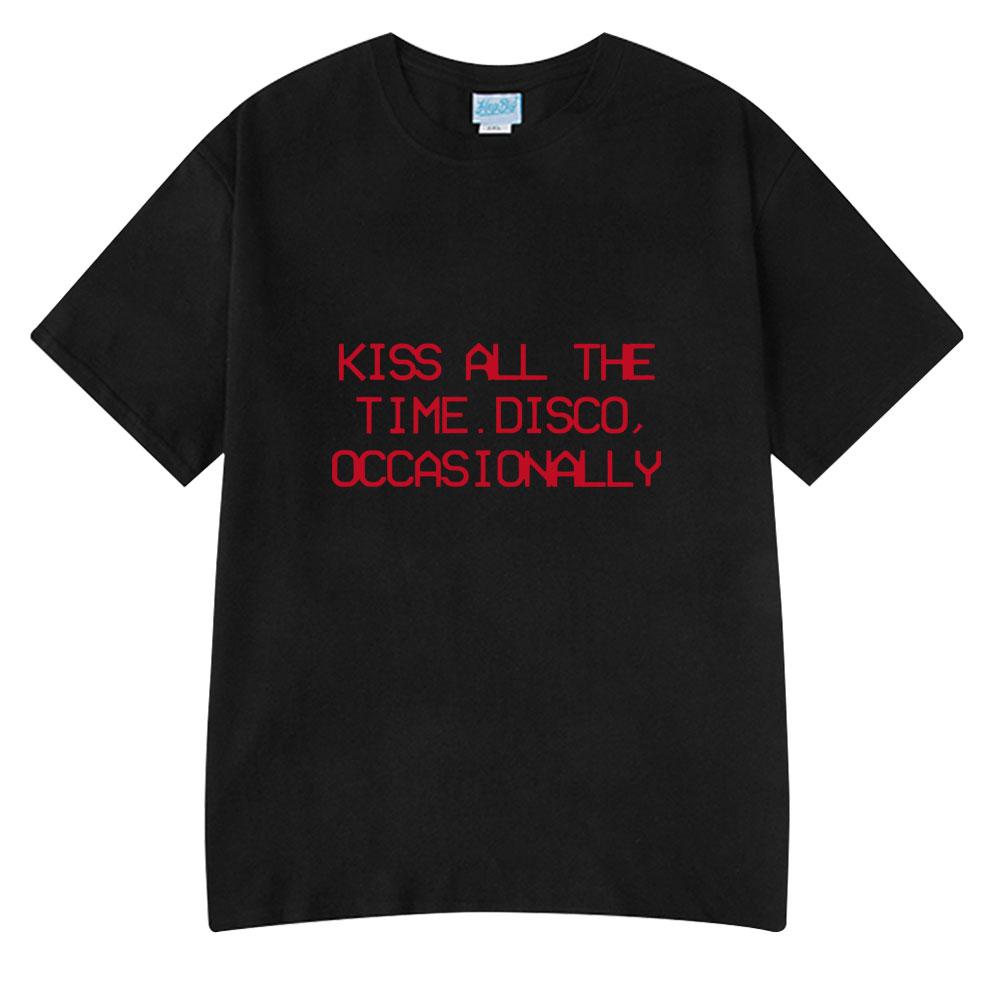 

2026 New Album Kiss All The Time Disco Occasionally T-shirt Fan Gift Men Women Fashion Tee Tops Cotton Short Sleeves Streetwears S разноцветный