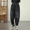 Plus Size Vintage High Waist Casual Women Spring Autumn Jeans Denim Harem Pants