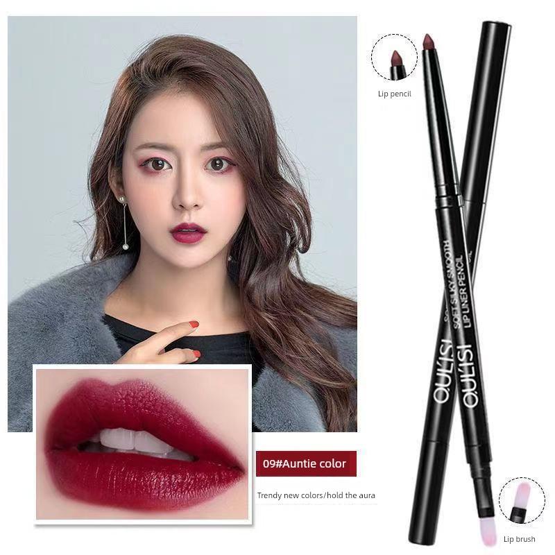 Official Genuine Lip Liner, Long-Lasting, Non-Fading, Double-Ended Automatic Lip Pencil for Women