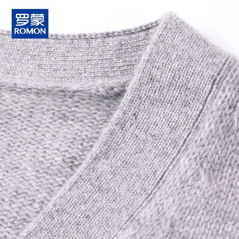 ROMON Men's 100% Pure Cashmere V-Neck Cardigan Sweater