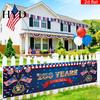Independence Day Banner 250th Anniversary 6.5x1.5ft 250 Years of Freedom American Patriotic Decoration 1776-2026 Waterproof USA Porch Sign for