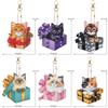 6Pcs Double Sided Special Shape Cat Diamond Art Keyring Diamond Painting Keychain Diamond Art Craft Keychain for Party Supplies