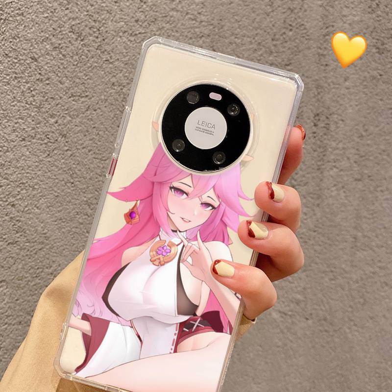 

Чехол для телефона Genshin Impact Yae Miko для Samsung S20 ULTRA S30 для Redmi 8 для Xiaomi Note10 для Huawei Y6 Y5 Huawei NOVA 3E