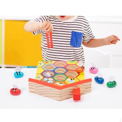 Bee Game Kids Wooden Toys Clamp Bee To Toy Enlightenment Gift for Clip Small