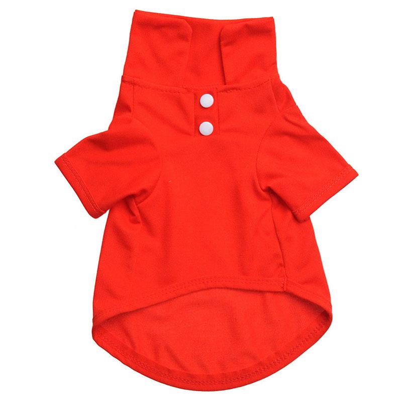 

Милая Модная Футболка-поло для Собак Летняя Одежда для Собак и Кошек S красный