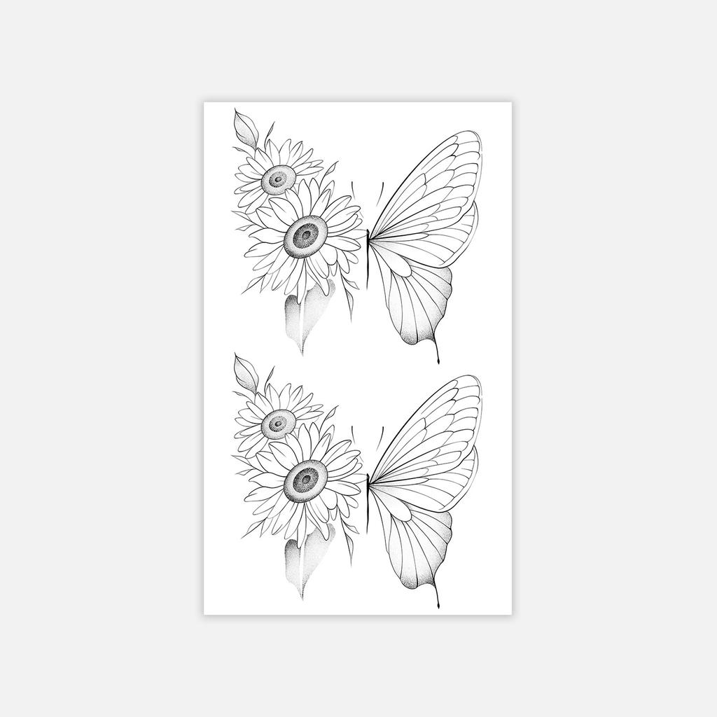 Small Fresh Butterfly Symbiotic Tattoo Sticker High Value Beautiful Tattoo Sticker