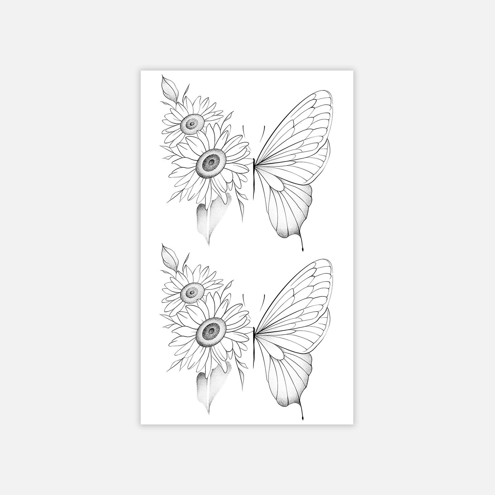 Small Fresh Butterfly Symbiotic Tattoo Sticker High Value Beautiful Tattoo Sticker 6*10