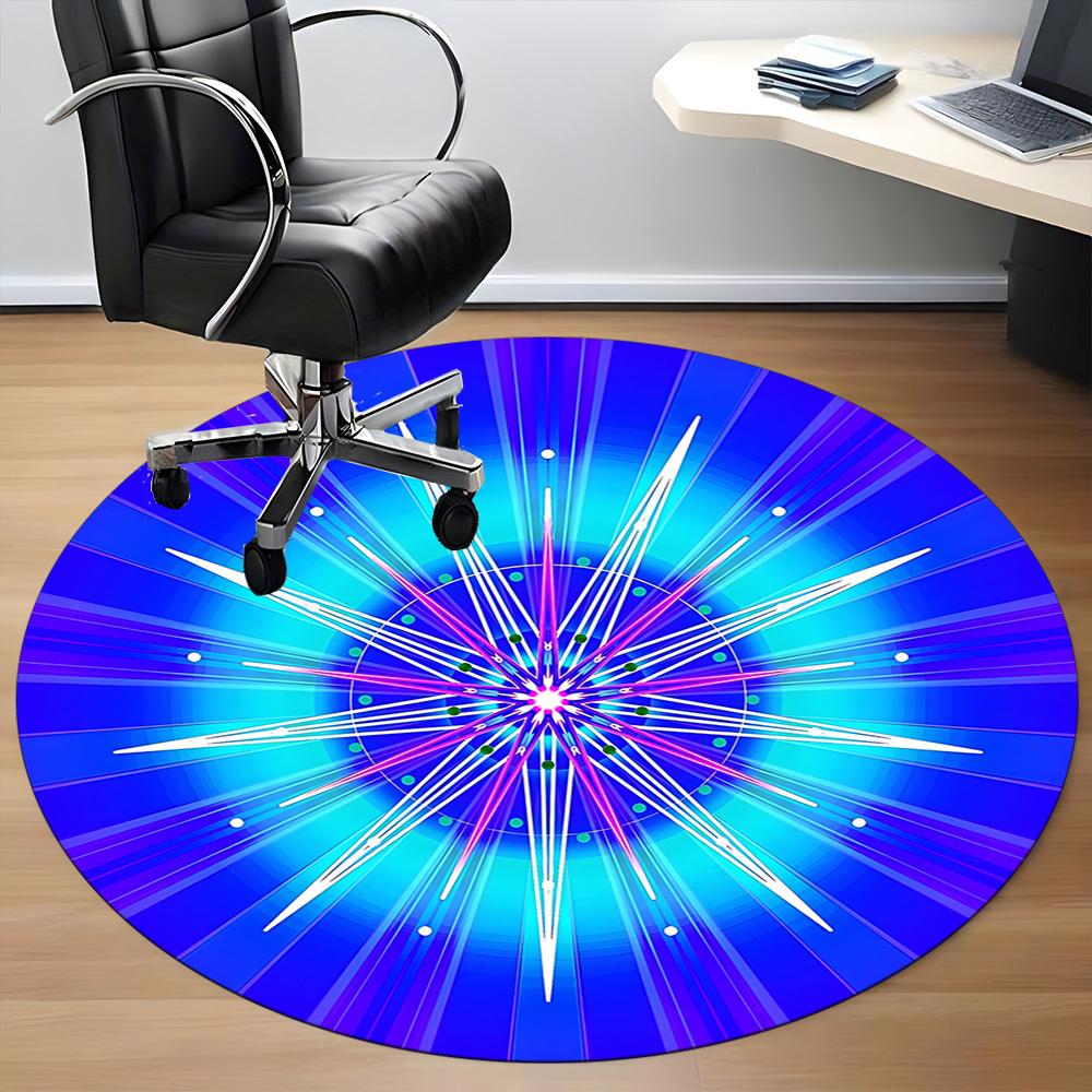 1 alfombra redonda de oficina con energía cósmica, antideslizante, suave y duradera para decoración de interiores, perfecta para la oficina, hermosa decoración yy26032303