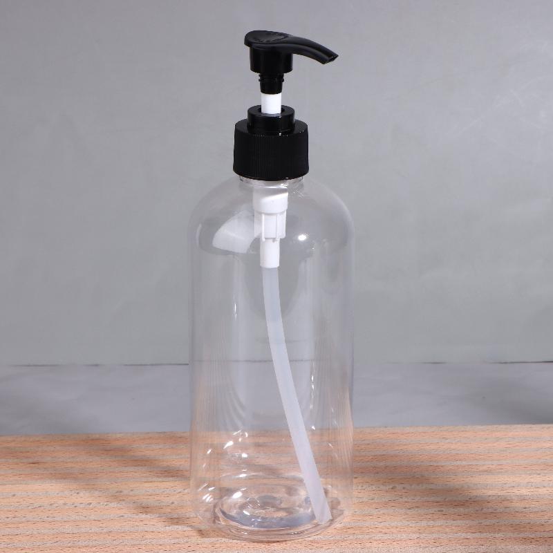 500Ml Refillable Pump Bottles Clear White Plastic Liquid Dispensing Bottle For Lotion Shampoo Soap Body Wash Travel Use