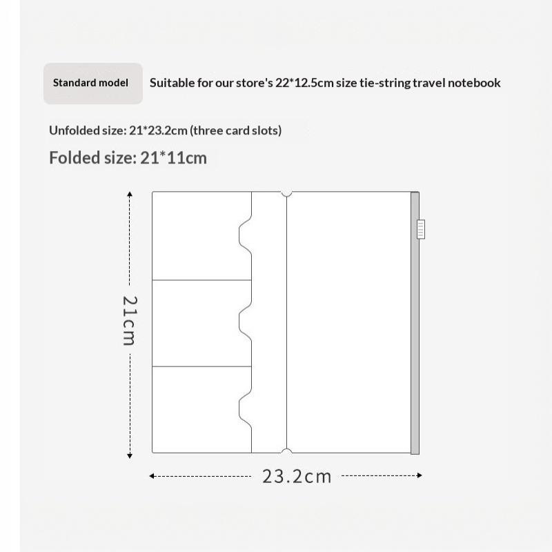 Plastikowa torba na zamek błyskawiczny do notatnika Midori Travelers Notebook, dziennika, planera, akcesorium, uchwyt na karty, przechowywanie, standardowy/kieszonkowy/paszportowy