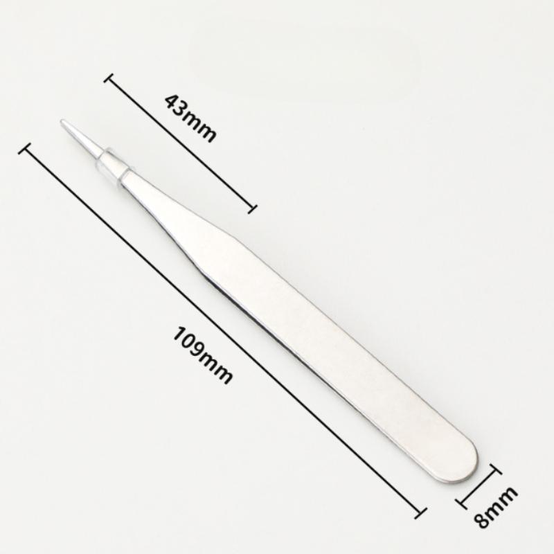 Stainless Steel Straight Curved Tip Tweezers for Nail Art Sticker Rhinestones Picking Tool Makeup Eyelash DIY Tweezer