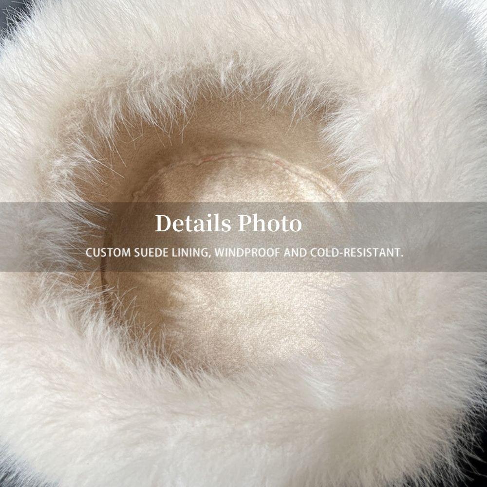 Sale Fur Hat Women Warm Snow Ski Cap Female Faux Fox Fur Thick Warm Winter Hat Lady Windproof Russian Hat Ear Warmer Bonnet
