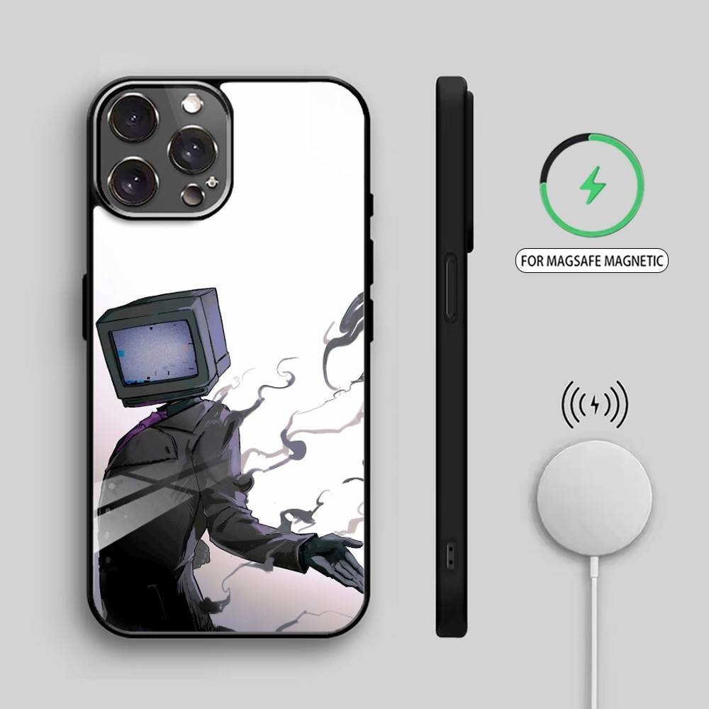 S-Skibidi Toilet T-TV M-Man    Phone Case For iPhone17,16,15,14,13,12,11 Plus,Pro Max Magnetic For Magsafe Wireless Charging