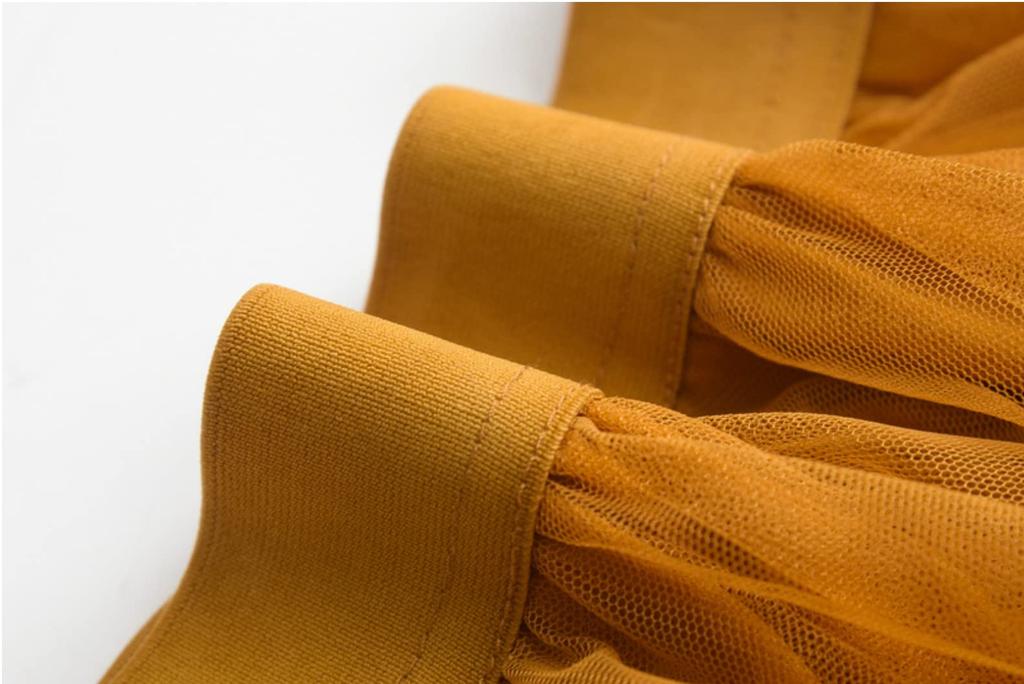 LIANFOR Long Tulle Irregular Solid Unique Elastic Perfect for Everyday Special and and Fall Free Women's Skirt, Color, High-Waisted Waist, Versatile,