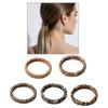 Pack of 5pcs High Elasticity Leopard Print Hair Ties Gentle Nonslip Fabric Hair Bands For Women Girls Daily Styling