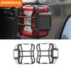 2X Carbon Rear Taillight Guards Lamp Cover For Jeep Wrangler JL 2018+(LED Light)