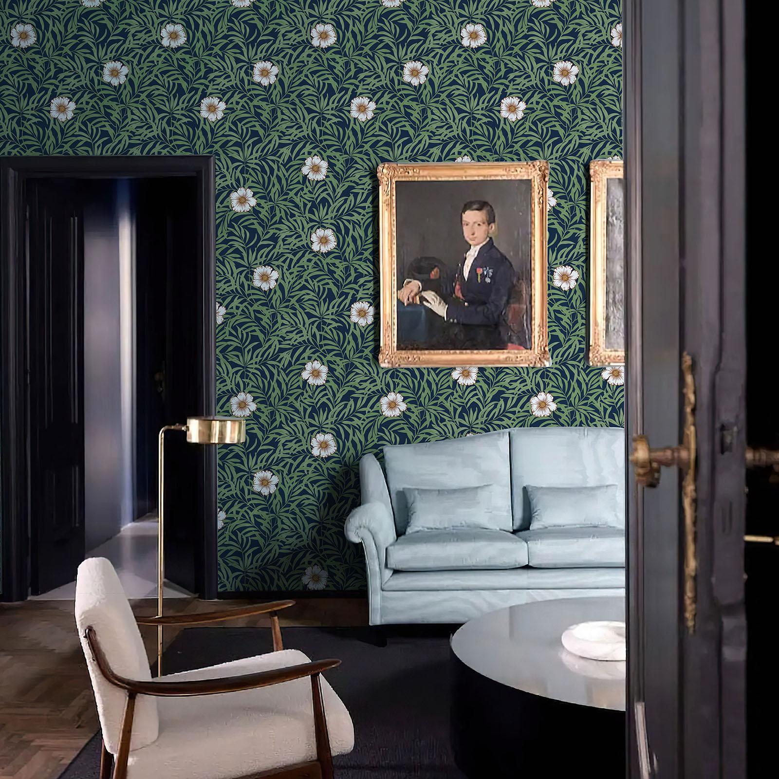 

Зеленые листья Самоклеящиеся обои Шикарный самоклеящийся винил Украшение для гостиной Свежая ветвь Водонепроницаемая наклейка для мебели 44cmx300cm