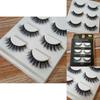 Luxurious 3 Pairs Black 100% Real Mink False Eyelashes With Natural Cross Style