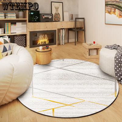 Living Room Round Carpet Geometric Abstract Coffee Table Sofa Carpet Home Bedroom Bedside Carpet