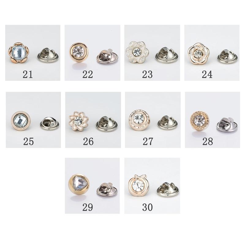 

10 шт., брошь на пуговицах с жемчугом и стразами, предотвращает случайное воздействие, пуговицы, броши, булавки, значок, запонки, пуговицы рубашки