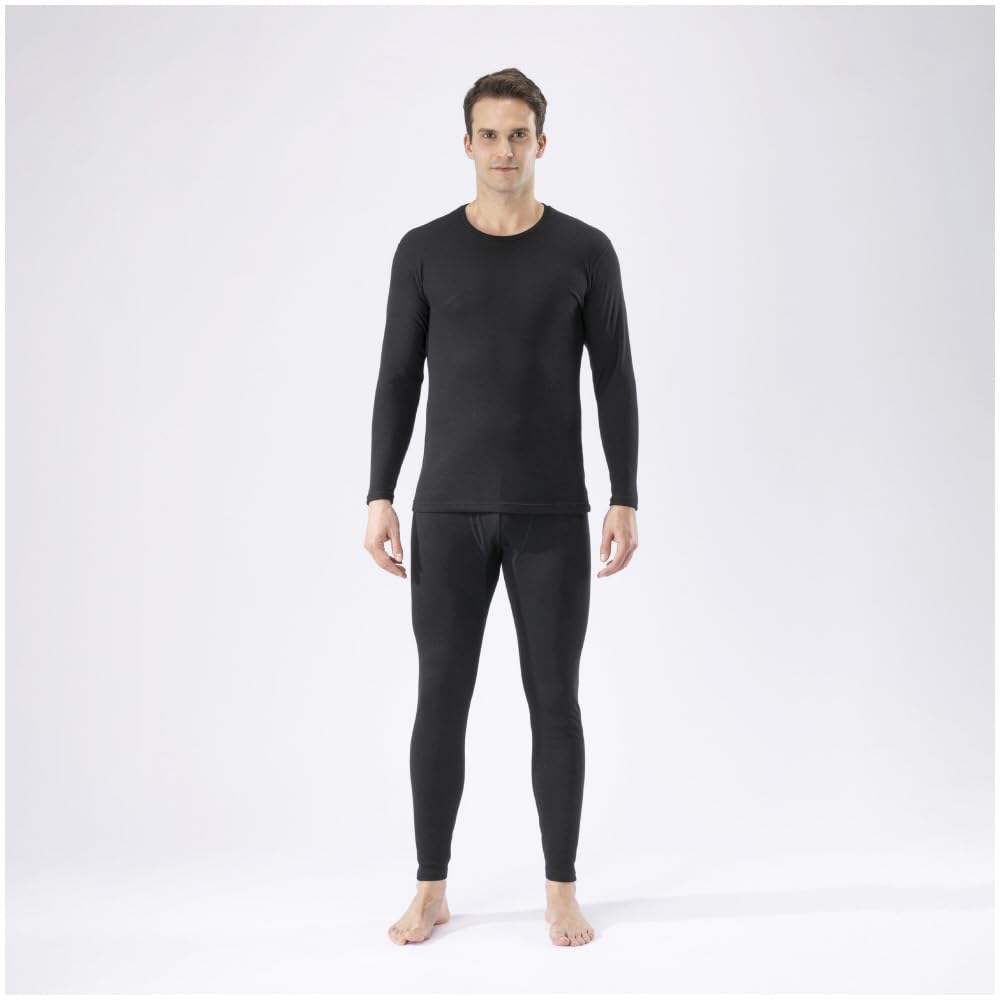 Mizuno Breath Thermo Thick for Active Long Tights Size LL Underwear, Heat-Generating Material, (Front Opening), Men's, Black,