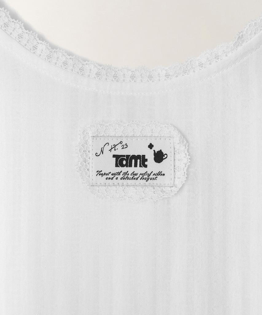 TTUDEMENT Gauze Sleeveless Blouse_White