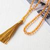 Solid Color Tassel Muslim Prayer Beads: Unisex Crystal Bracelet, Small Gift