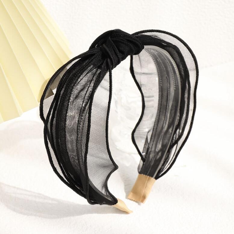 

PROLY Новая Мода Женская Повязка для Волос Однотонная Кружевная Повязка Весна Лето Повязка Свежие Стразы Аксессуары для Волос Тюрбан