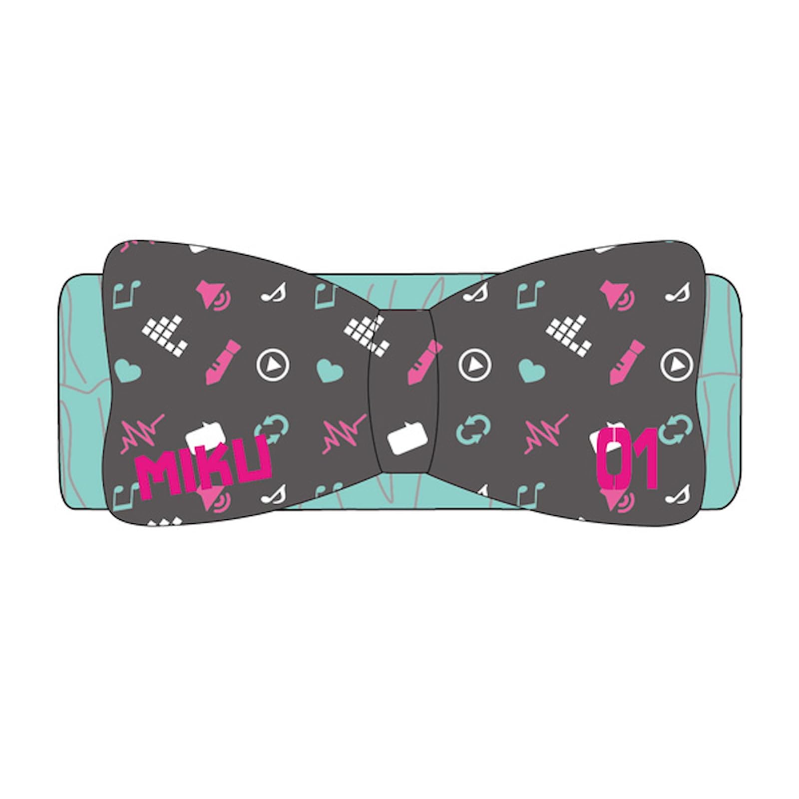 

K Company Hatsune Miku x x D2cm Hairband, Black, HM-HB-BK, H8.5 W24.5 чёрный