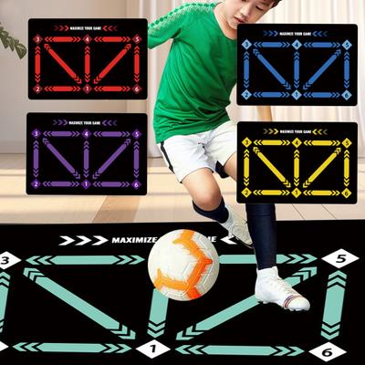 Football Footstep Training Mat Soccer Practicing Equipment Wear Resistant Dribble Control Shock Absorption Football Carpet Auxiliary Prop