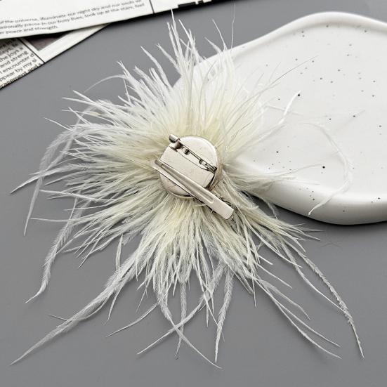 Spilla da Donna, con Fermaglio per Capelli Design Piuma Leggera Soffice, Spilla Multi-Uso Stile Elegante per Abiti Cappotti Camicie Accessori per Feste Nuziali