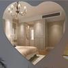 Adesivo da Parete Specchio Acrilico a Forma di Cuore, Autoadesivo 1mm, Decorazione per Trucco e Toeletta.