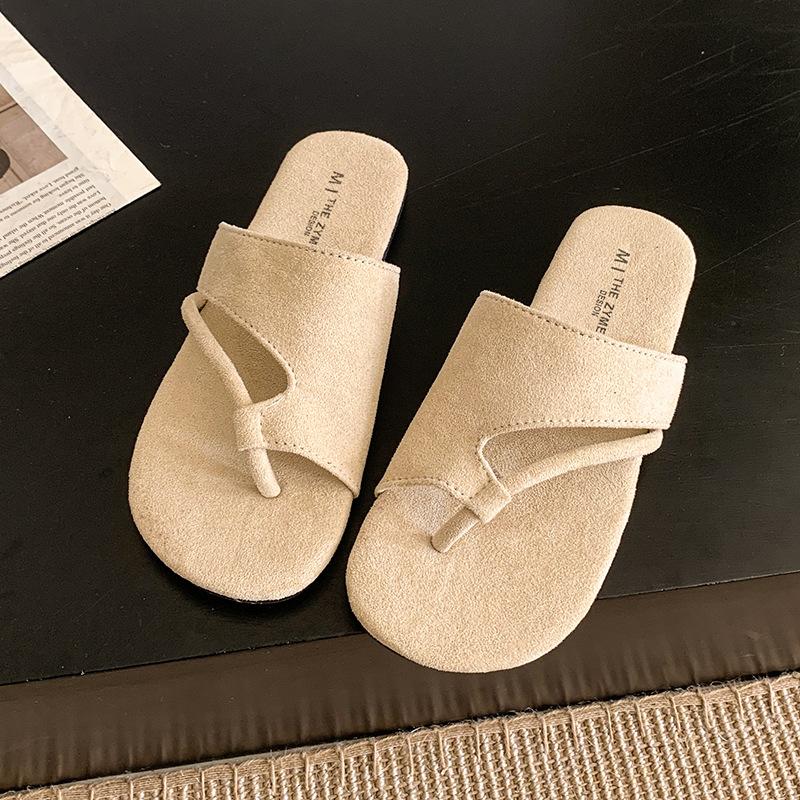 Zehensatz vielseitige coole Hausschuhe Sommer 2025 neu Zehensatz Hausschuhe Damen lässig flacher Absatz coole Hausschuhe Oberbekleidung