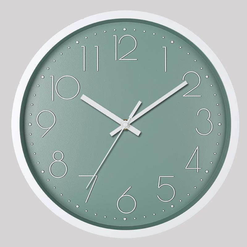 12 Inch 30CM Silent Wall Clock, Creative and Fashionable, Three-dimensional Digital Minimalist Clock for Home Living Room