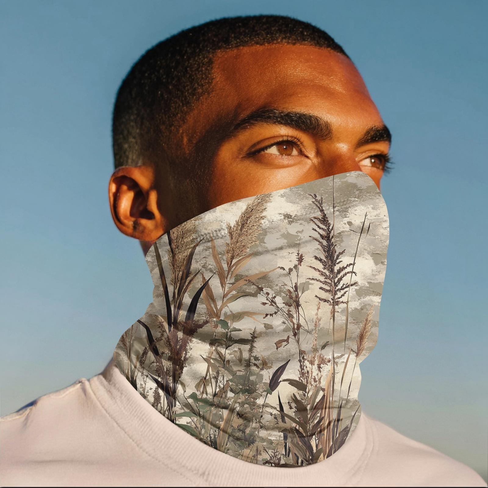 

Уличный солнцезащитный козырек Велосипедная маска Анти-ультрафиолетовая бандана Солнцезащитный шарф для шеи One Size коричневый