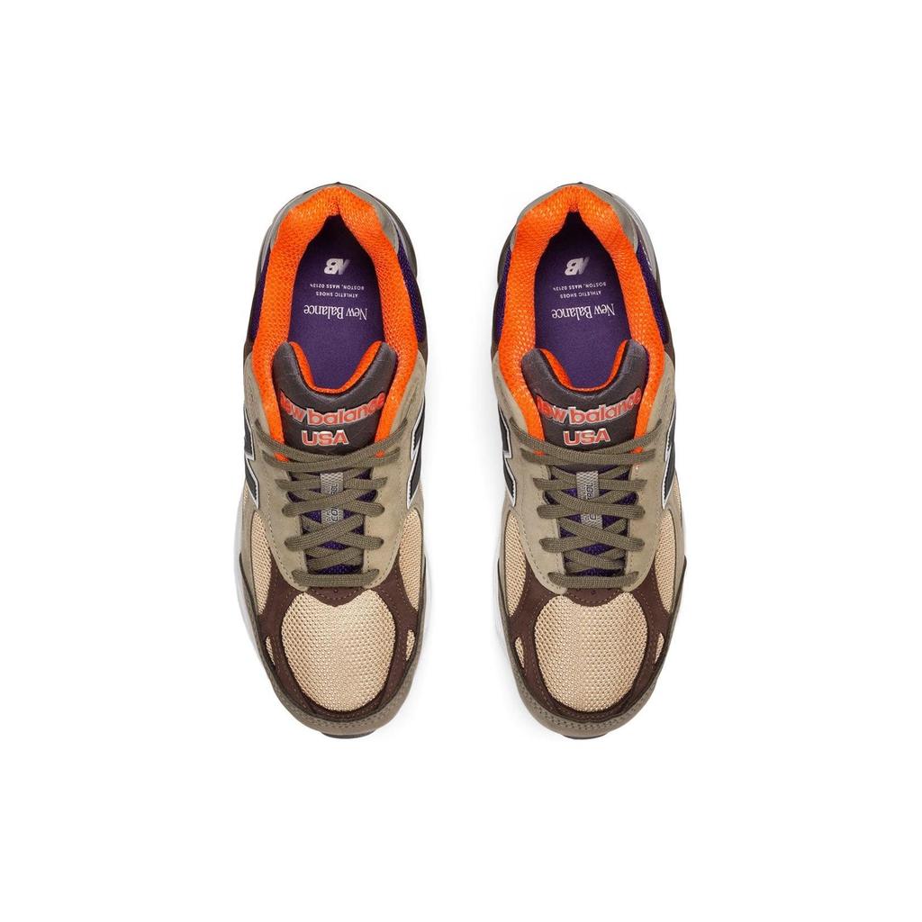 Teddy Santis X New Balance 990v3 Made In USA Tan Orange Unisex Sneakers Brown Blue M990BT3