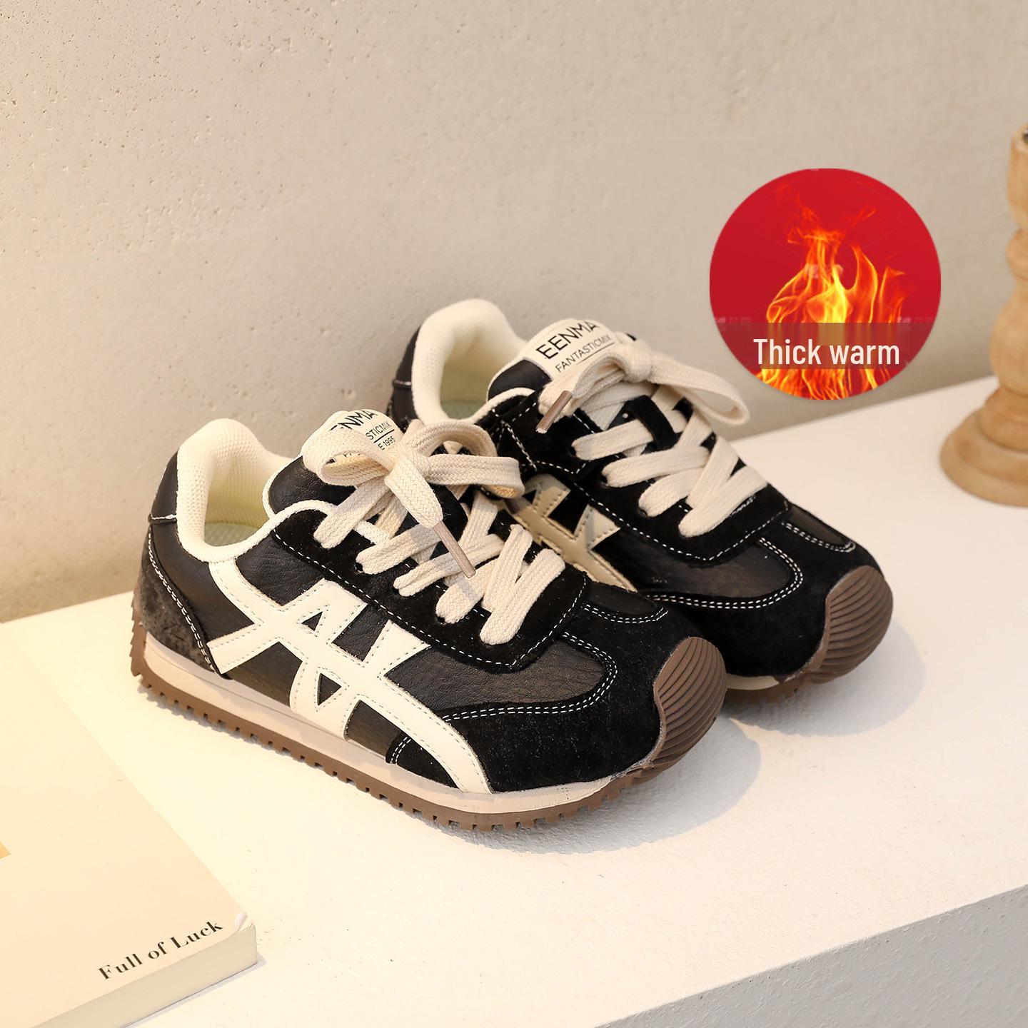 

2025 Autumn Kids Genuine Leather German Trainers: Boys & Girls Sports Shoes 30