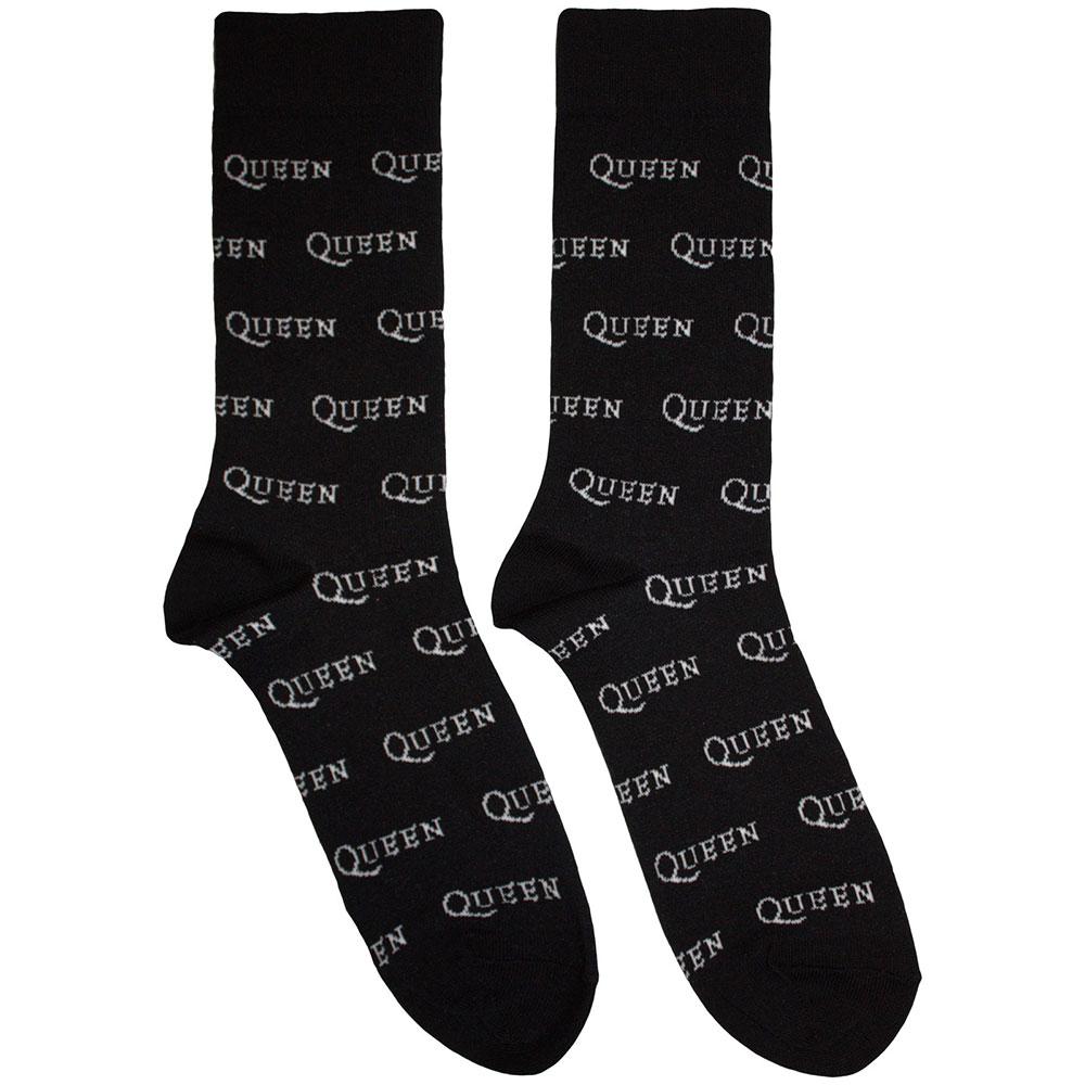 Queen Unisex-Erwachsene Socken mit wiederholtem Logo