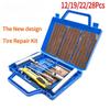 Universal Tire Repair Tools,12/18/22/29pc Heavy Duty Tire Plug Kit To Fix Punctures and Plug Flats Patch Kit for Car Motorcycle