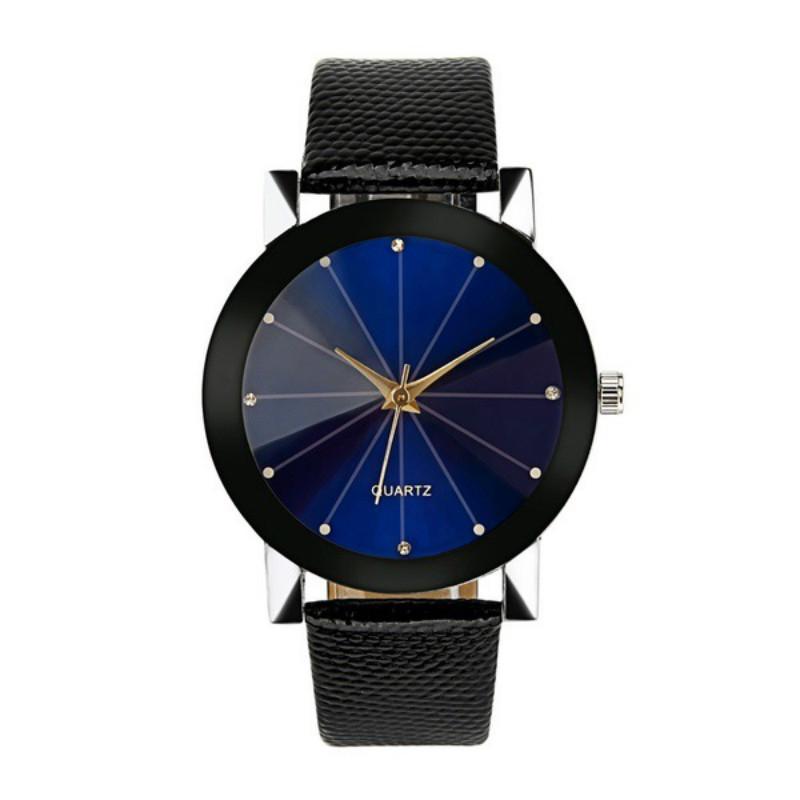 

Женские аналоговые кварцевые наручные часы с кожаным ремешком из нержавеющей стали и циферблатом Uhren Montre-браслет синий