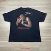 Maglietta Vintage Unisex 2XL Nera 2pac All Eyez On Me Rap Hip Hop Death Row Records Grafica Alla Moda Traspirante Vintage