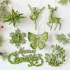 Shatterproof Snowflake Christmas Tree Ornament Glittering Green Acrylic Hanging Decoration Seasonal Accessories