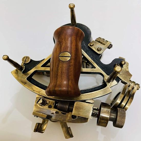 Nautical Hand-Made 15.24 Cm Brass Working Navigational Sextant Marine Ship Astrolabe Model Sextant Gift