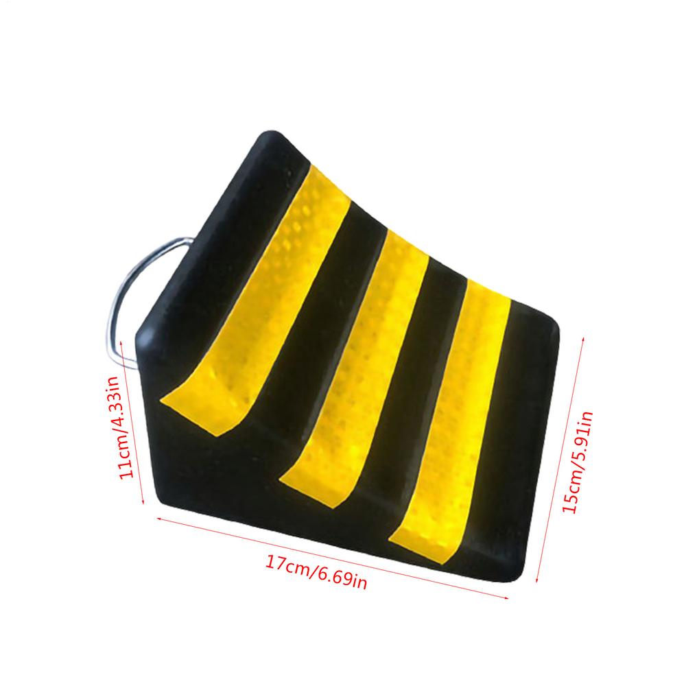 Anti-slip Auto Parking Wedges Car Stopper Tire Block Rubber Wheel Chock Support Pad Car Trailer Wheel Chock With Handles