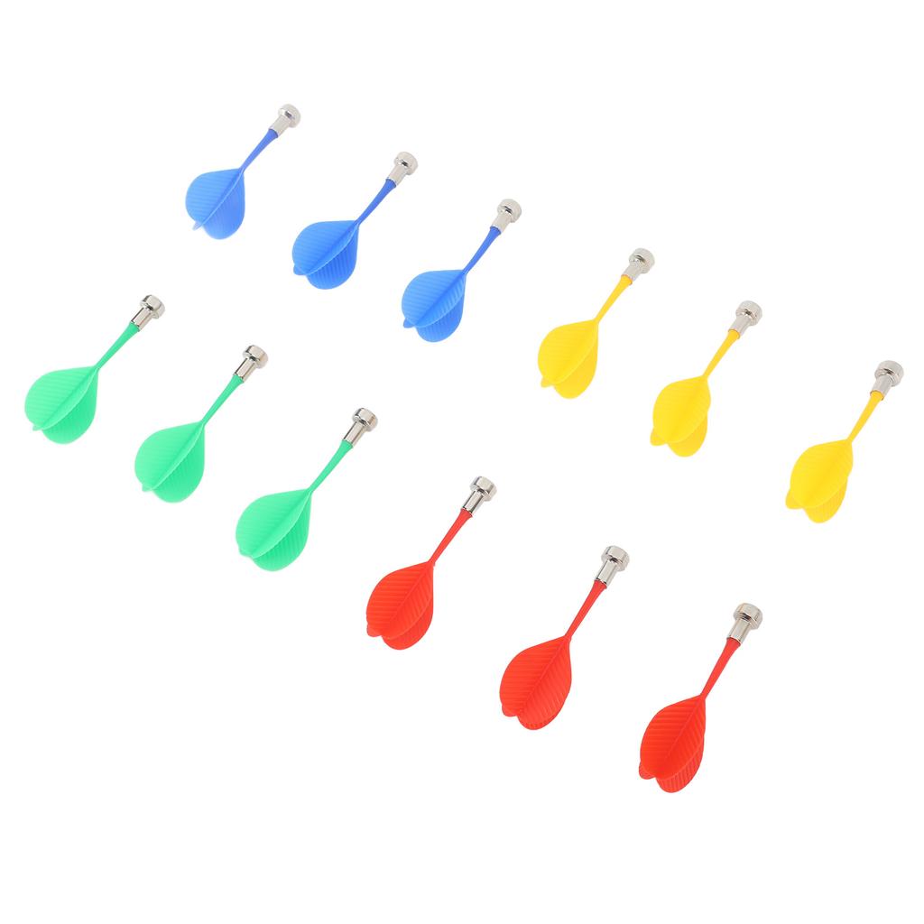 12Pcs Magnetic Darts Plastic Replacement Darts for Magnet Dartboard Kids Adults Target Game Toys