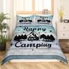 Camping Themed Motorhome Cartoon 3D Print Bedding Set Cozy Duvet Cover King Queen Twin Single Size Birthday Gift Bedroom Decor
