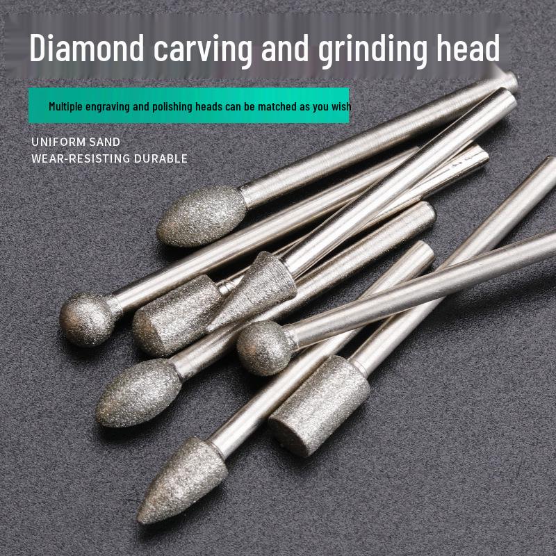 Diamond Grit Grinding Head for Raw Stone, Jade, and Peeling Applications